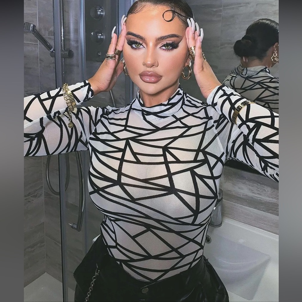 Body suit. Mesh body suit - Picture 7 of 11